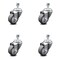 Service Caster 3.5 Inch Thermoplastic Rubber Swivel 3/8 Inch Threaded Stem Caster Brake, 2PK SCC-TS20S3514-TPRB-381615-2-TLB-2 - alternate 5